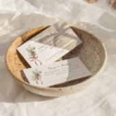 Red Bow Bouquet Baby shower Luier Raffle Informatiekaartje