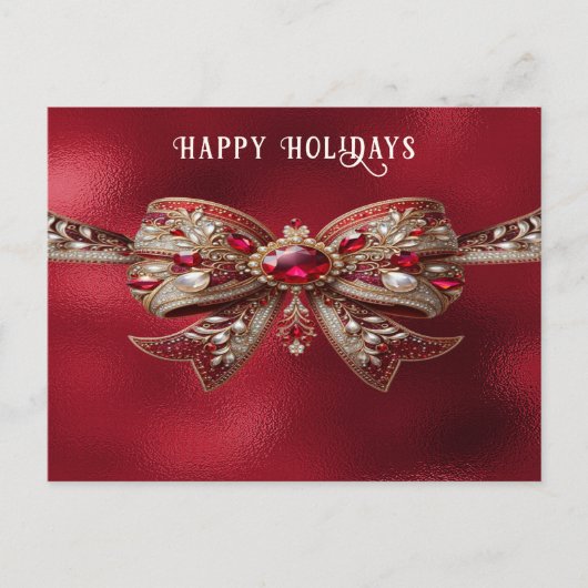 Red Bow-Briefkaart Briefkaart (Voorkant)