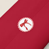 Red Bow Candy Cane Feestelijke Kerstcadeau Sticker