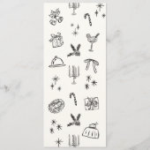 Red Bow, carte de menu Festive de Noël (Dos)