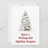 Red Bow Christmas Party Invitation Holiday Dinner Kaart (Achterkant)