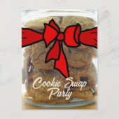 Red Bow Cookie Swap Party Uitnodigingen (Voorkant)