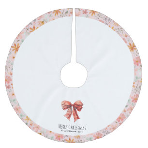 Red Bow Coquette Moderne Bloemen Kerstmis Kerstboom Rok