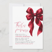Red Bow Dat is een meer bruids douche uitnodiging (Voorkant)