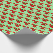 Red Bow Feestelijke Kerst Verpakking Papier Gift W (Hoek)