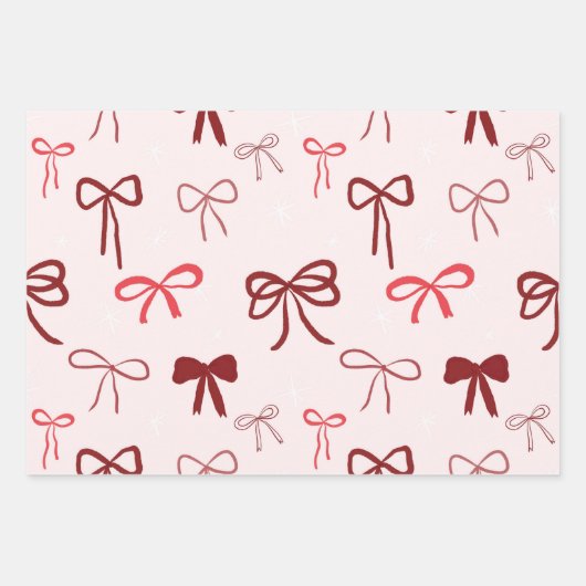 Red Bow Gift Wrapping Paper (Voorkant)