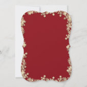 Red Bow, Glass, Stars Red Company Kerstparty Kaart (Achterkant)