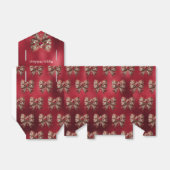 Red Bow Holiday Gift Box Bedankdoosjes (Uitgevouwen)