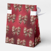 Red Bow Holiday Gift Box Bedankdoosjes (Achterkant)