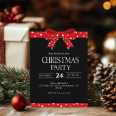 Red Bow Holiday Kerstdiner Kaart