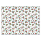 Red Bow Holly kerst Bells Pattern Tafelkleed (Voorkant (Horizontaal))