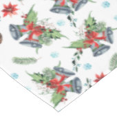 Red Bow Holly kerst Bells Pattern Tafelkleed (Gekanteld)