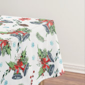 Red Bow Holly kerst Bells Pattern Tafelkleed (Voorbeeld)