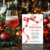 Red Bow kerstfeest uitnodiging