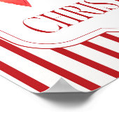 Red Bow Merry Christmas Holiday Poster (Hoek)