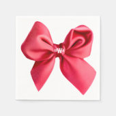 Red Bow Monogram Preppy servet (Voorkant)