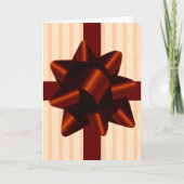 Red Bow Présente Carte de voeux de Noël (Devant)