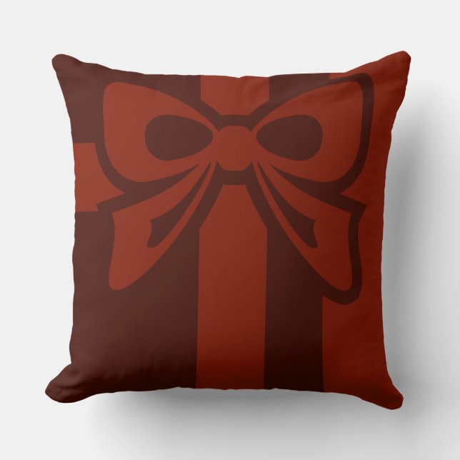 Red Bow Print - Gooi Kussen (Voorkant)