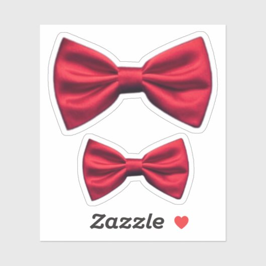 RED BOW STROPDAS STICKER (Vel)