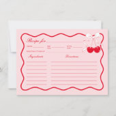 Red Bow Valentijns Vrijgezellenfeest Recept Kaart (Voorkant)