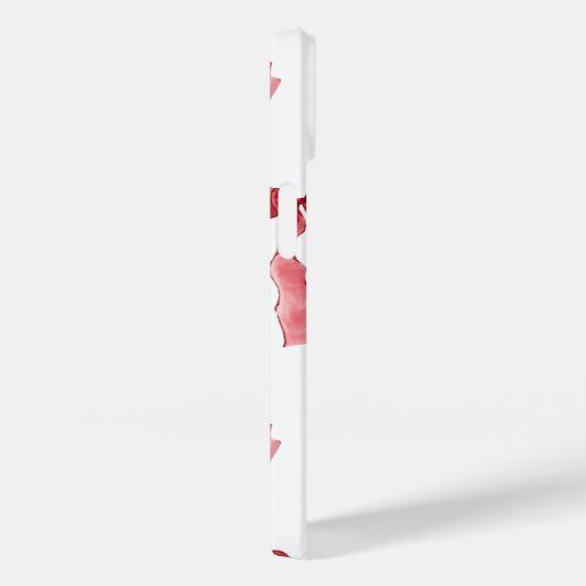 Red Bow Watercolor iPhone Case (Achterkant / Rechts)