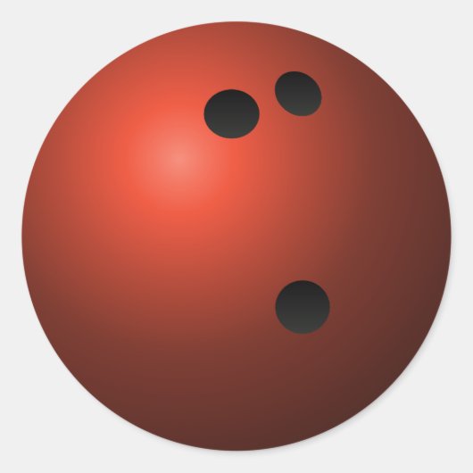 Red Bowling Ball Ronde Sticker (Voorkant)