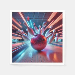 Red Bowling Ball Strike Servet