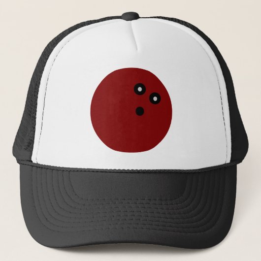 Red Bowling ball Trucker Pet (Voorkant)