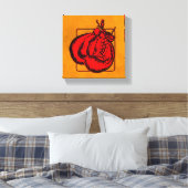 Red Boxing-handschoenen Canvas Afdruk (Insitu (Slaapkamer))