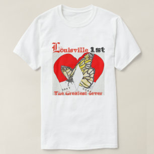 Red Boxing-handschoenen met monoboogvaar T-shirt