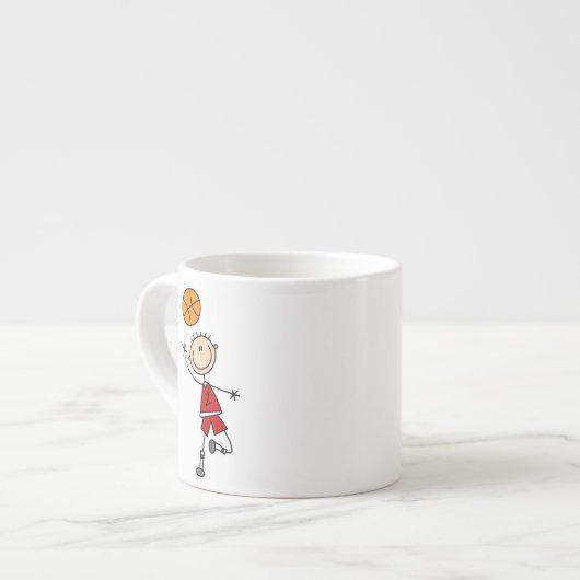 Red Boy Basketball Player t-shirts en Gifts Espresso Kop (Voorkant links)