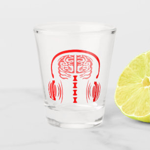 Red Brain Luisteren naar harde muziek Shot Glas
