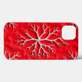 Red Branch Art iPhone Case with Embossed Design (Achterkant (horizontaal))