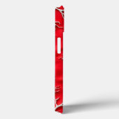 Red Branch Art iPhone Case with Embossed Design (Achterkant / Rechts)