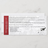 Red Brazil Mariage Boarding Pass Invitation (Dos)