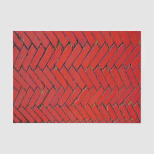 Red Brick Chevron Tissuepapier