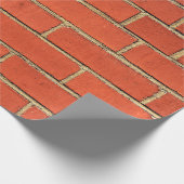 Red Brick City Wall Cadeaupapier (Hoek)