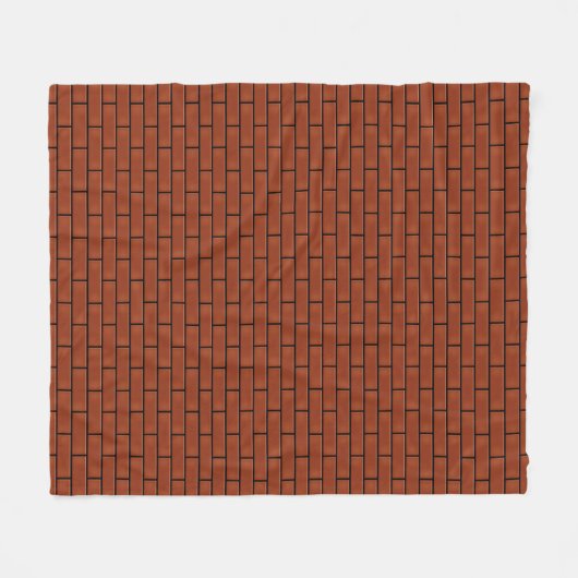 Red Brick Pattern Fleece Deken (Voorkant (Horizontaal))