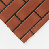 Red Brick Pattern Fleece Deken (Hoek)