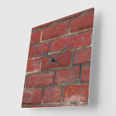 Red Brick Urban Modern Vierkante Klok (Hoek)