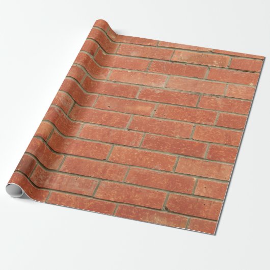 Red Brick Wall Cadeaupapier (Uitgerold)