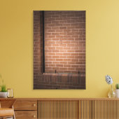 Red Brick Wall gestructureerd Canvas Afdruk (Insitu (Woonkamer))