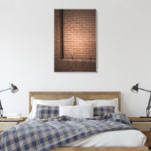 Red Brick Wall gestructureerd Canvas Afdruk (Insitu (Slaapkamer))