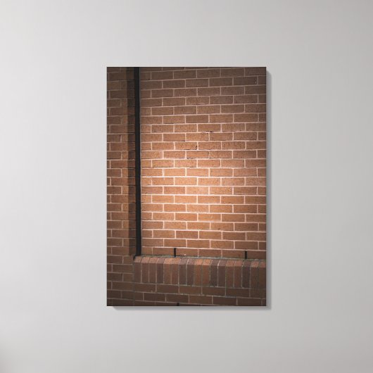 Red Brick Wall gestructureerd Canvas Afdruk (Voorkant)
