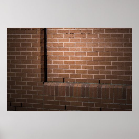 Red Brick Wall gestructureerd Poster (Voorkant)