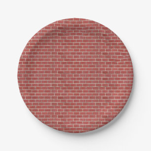 Red Brick Wall Mok Papieren Bordje