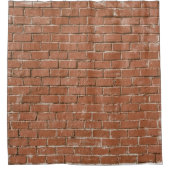 Red Brick Wall Rustic Douchegordijn (Voorkant)