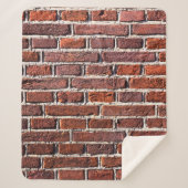 Red brick wall stone bricks masonry sherpa deken (Voorkant)