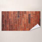 Red brick wall texture grunge backgroundbrick,wall (Serviette de bain)