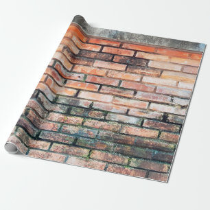 Red brick wall with stainsabstract, aged,archittu cadeaupapier